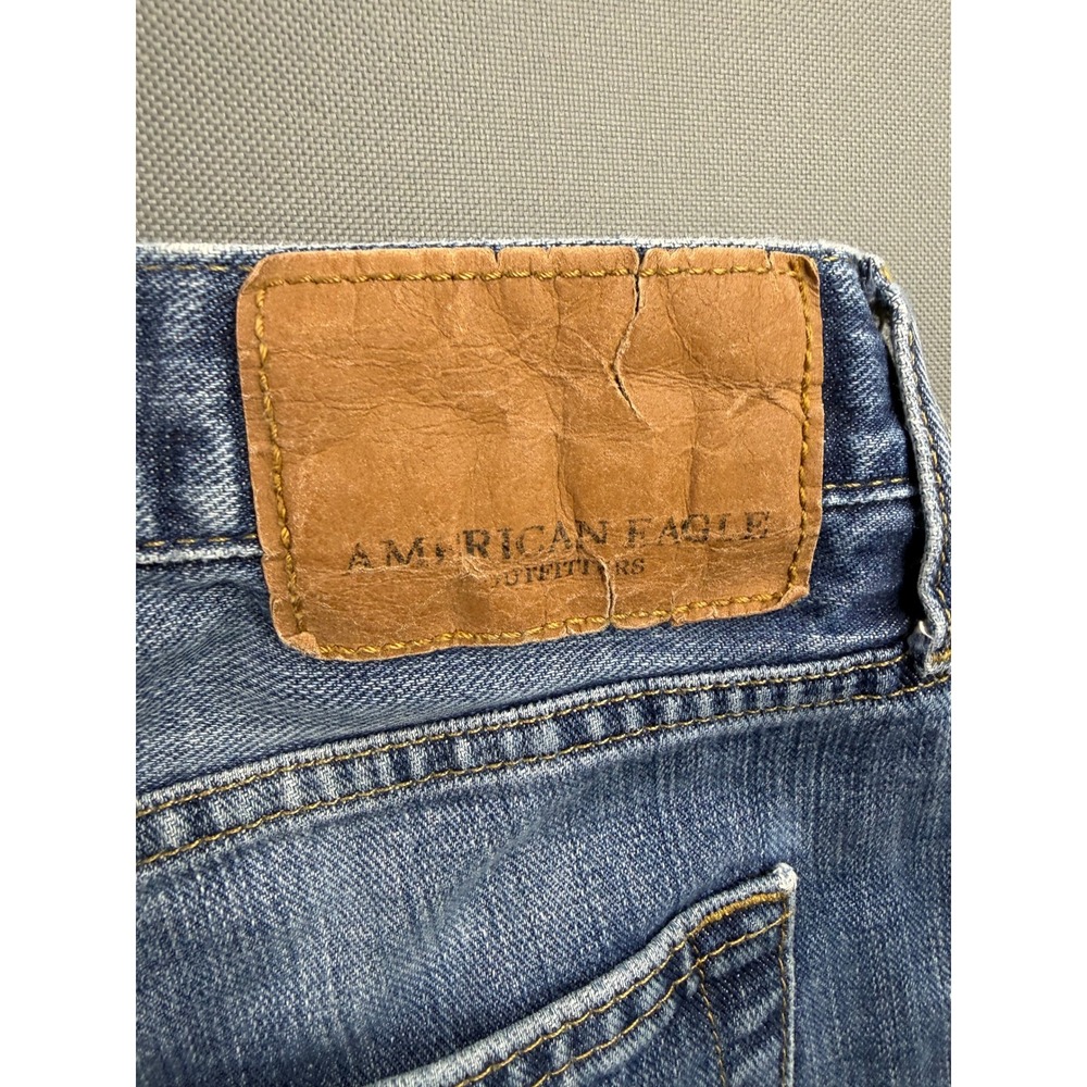 American Eagle‎ Jeans Mens Blue Straight Leg Medium Wash 34x29 - Picture 4 of 11